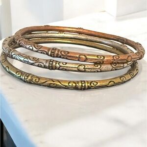 Set of Three Metallic Bangles-Premier Designs